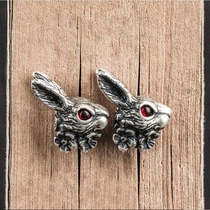 Single Accent Rabbit S925 Silver Earrings